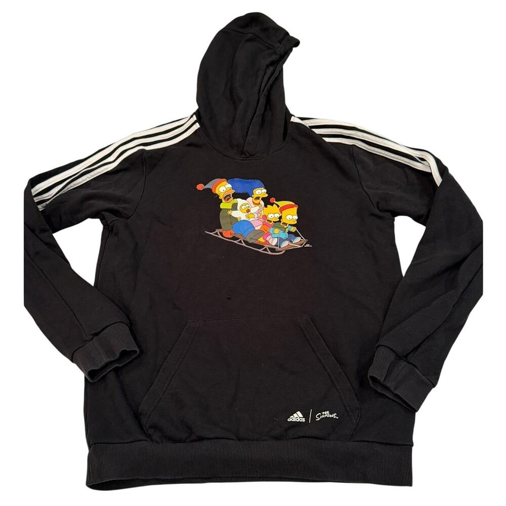 Adidas x The Simpsons Black Hoodie Sweatshirt Size M